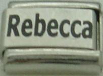 Rebecca - laser name Italian charm - Click Image to Close